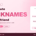 Infographic displaying cute nicknames for girlfriend with romantic chat bubble template designs by Quick Counter Tools.