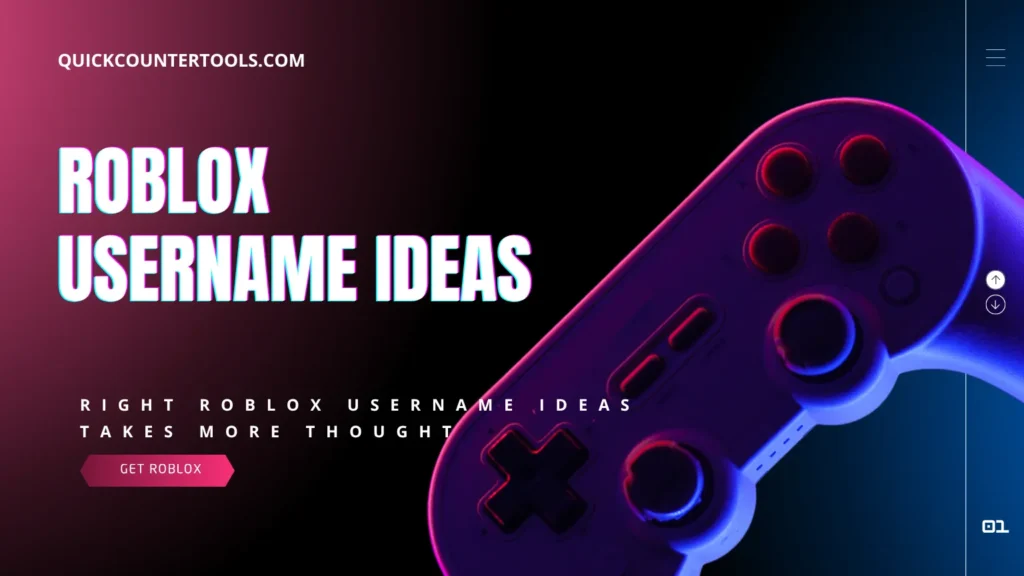 A futuristic neon gaming controller with dark blue and red lighting featuring the text Roblox Username Ideas for Quick Counter Tools.